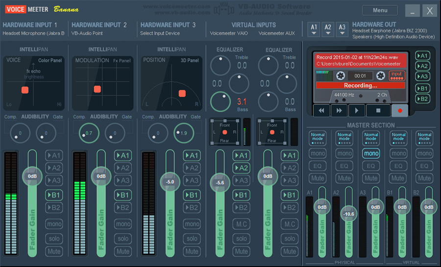 voicemeeter banana advanced virtual mixing console